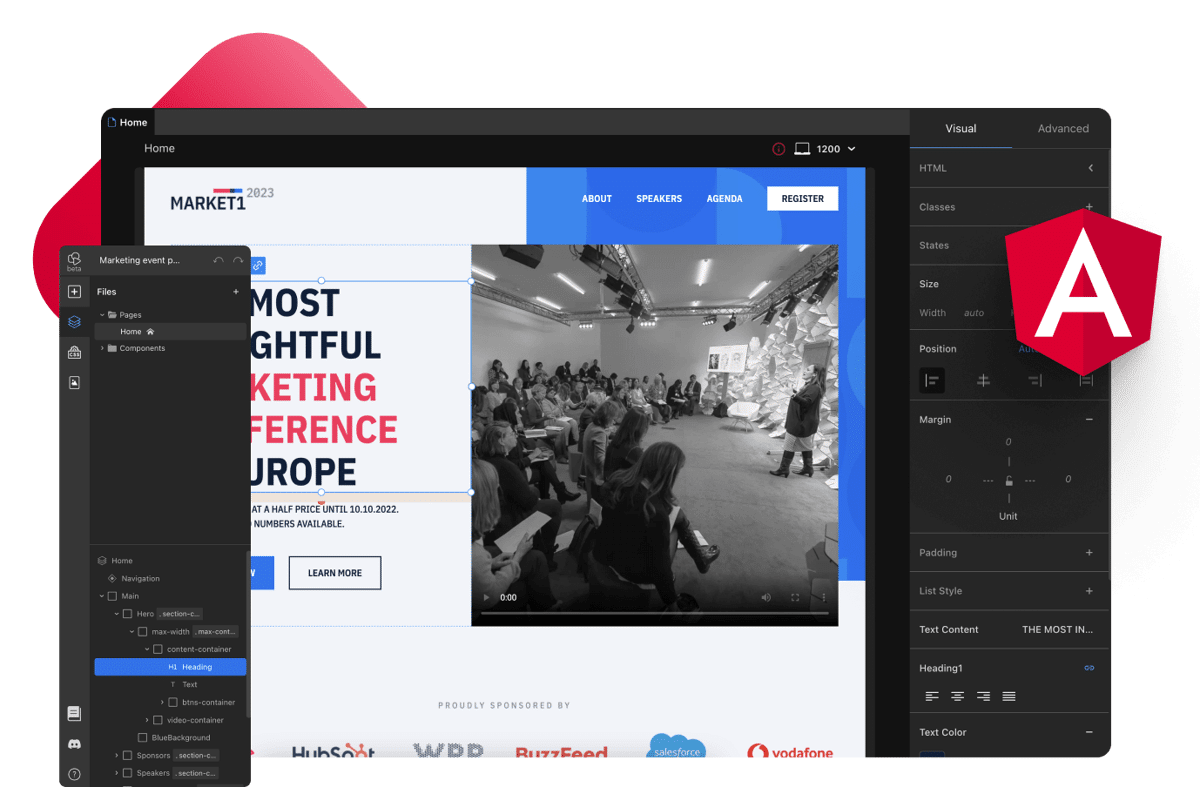 Static site to Angular custom domain