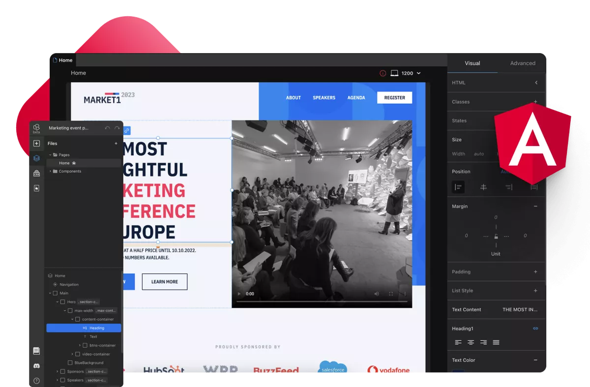 Static site to Angular custom domain