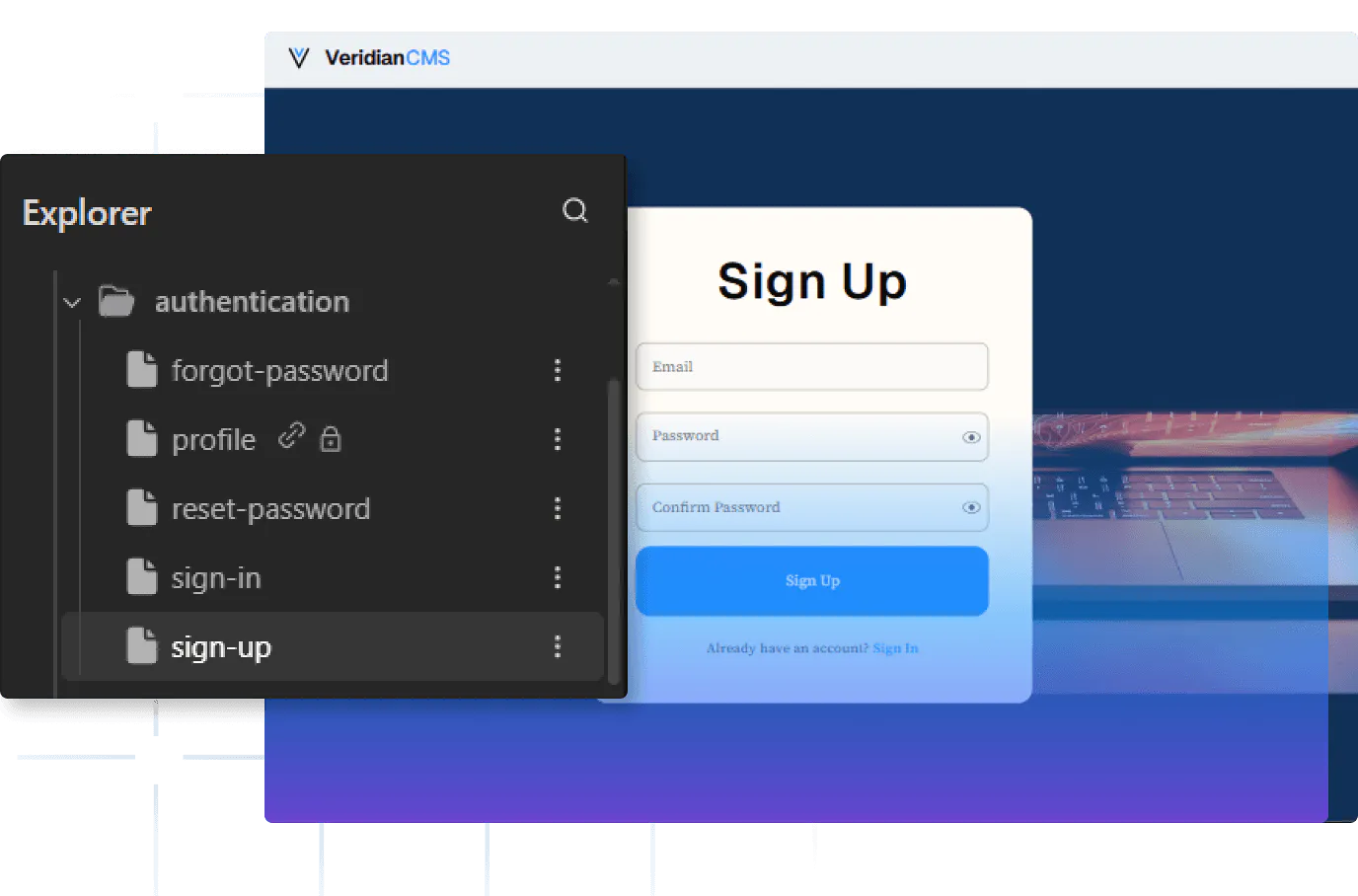 Image of dynamic website with TeleportHQ data source integration