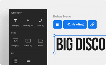 drag and drop visual editor