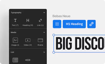 drag and drop visual editor