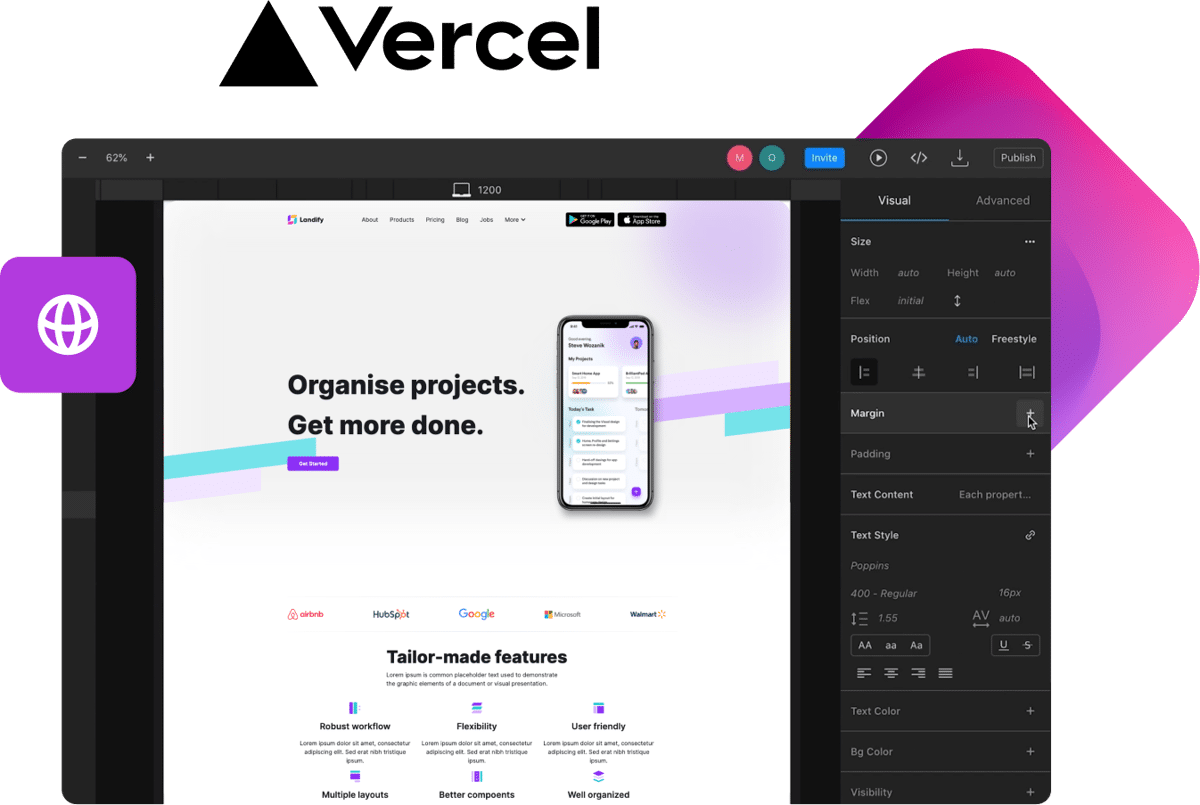 website deploy on Vercel