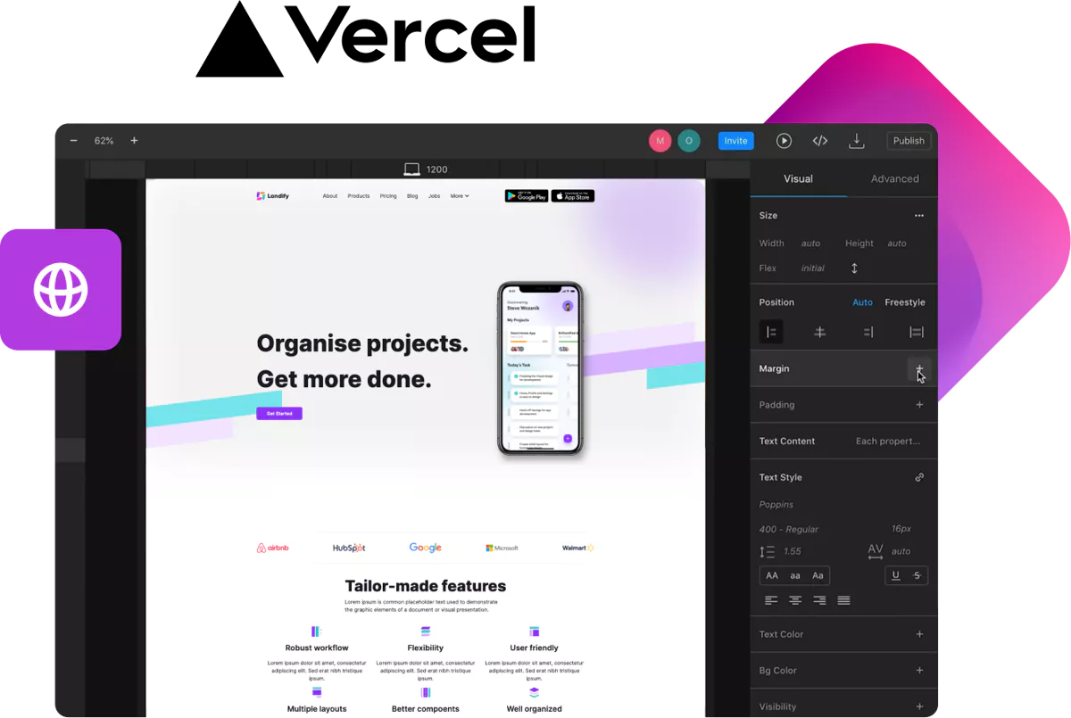website deploy on Vercel