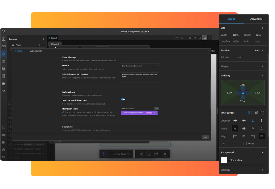 form editing and setup