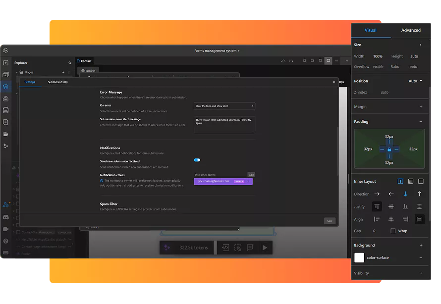 form editing and setup