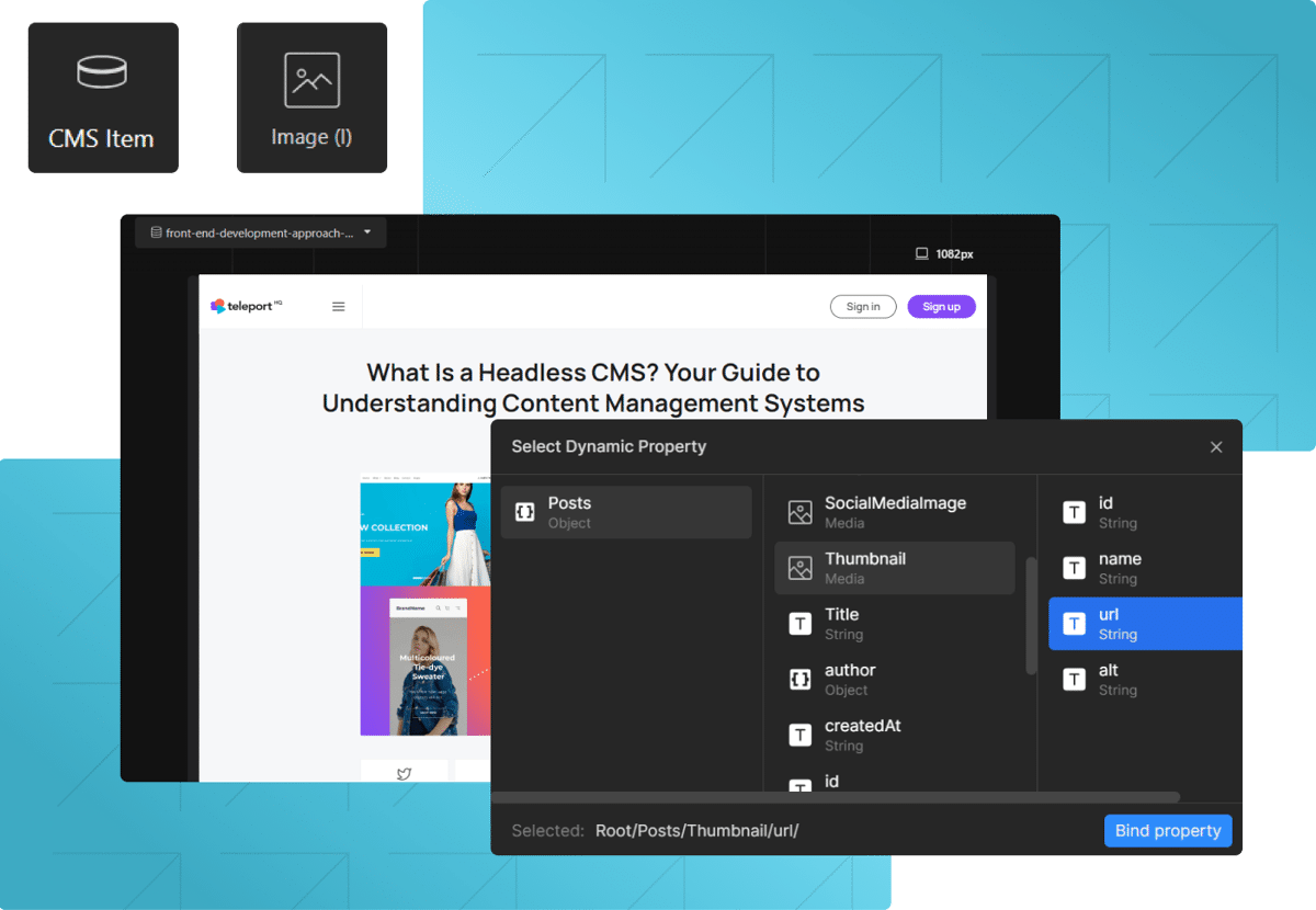 Headless cms frontend development service image