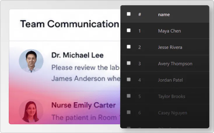 Patient portal dashboard communication tools image