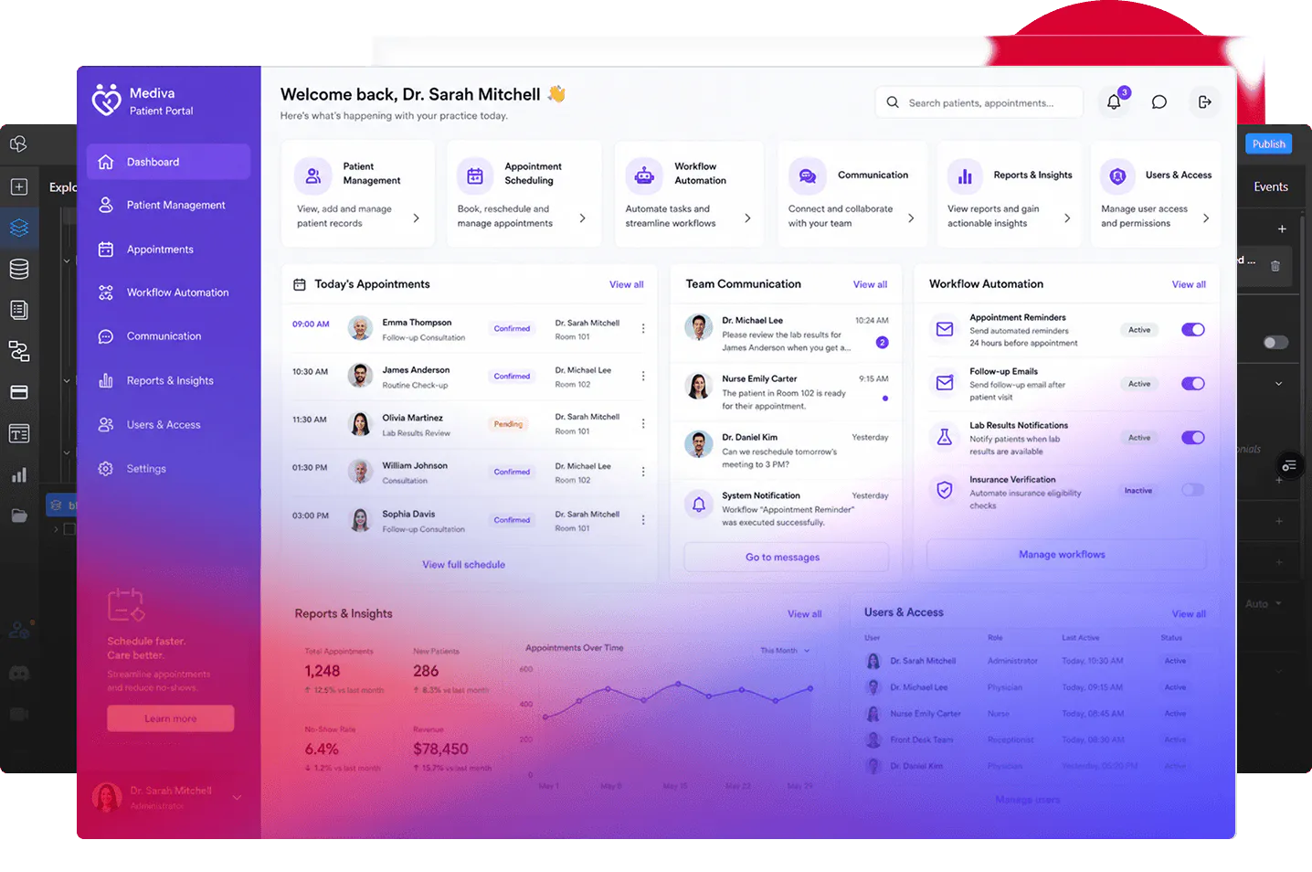 Patient portal dashboard hero image