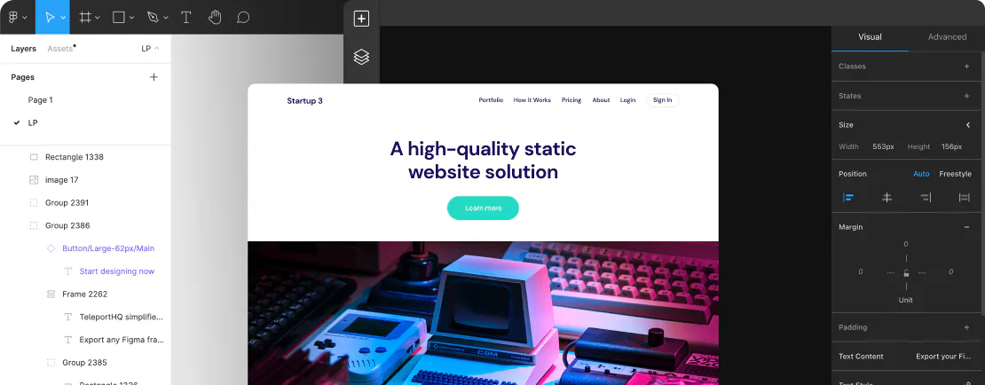 Create websites with teleportHQ’s React Static Website Generator