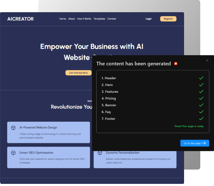 How to use the AI website generator