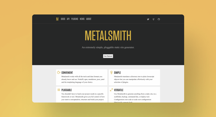 Metalsmith static site generator image