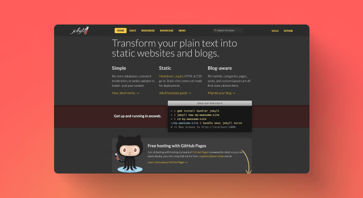 Jekyll static site generator image