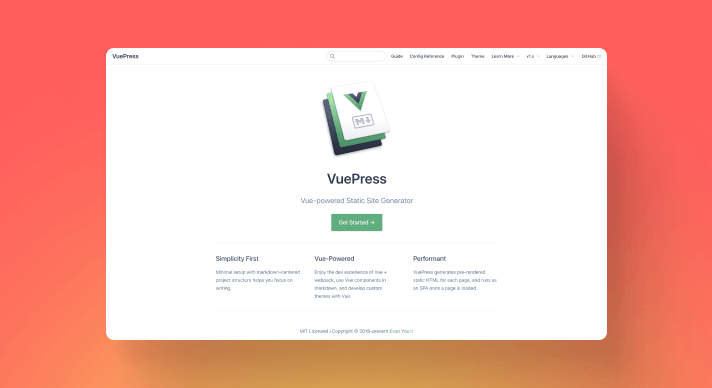 VuePress static site generator image