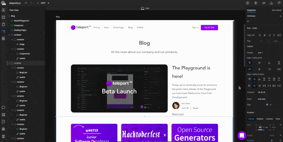 Playground responsive animation