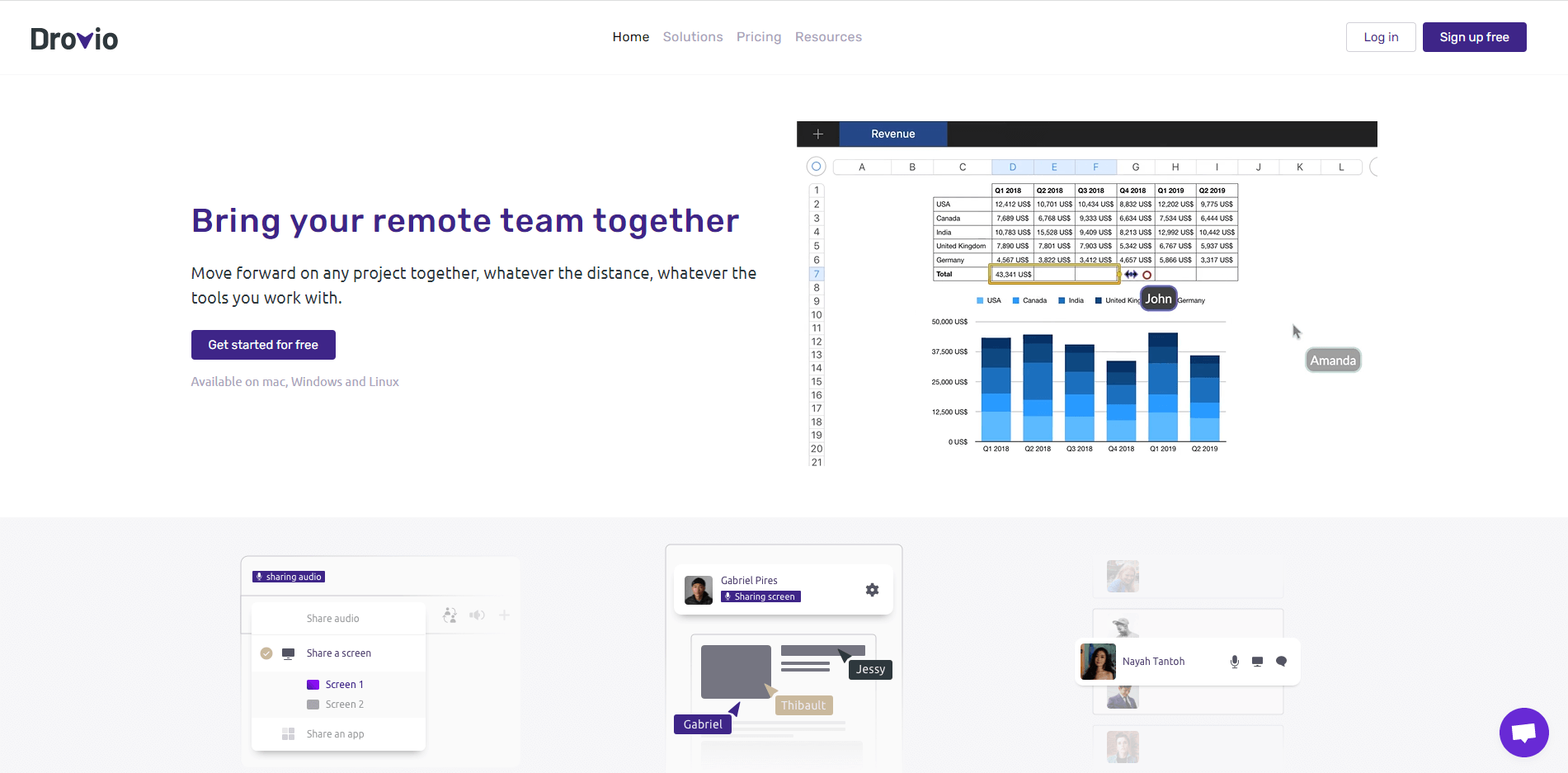 Drovio code collaboration tool screenshot