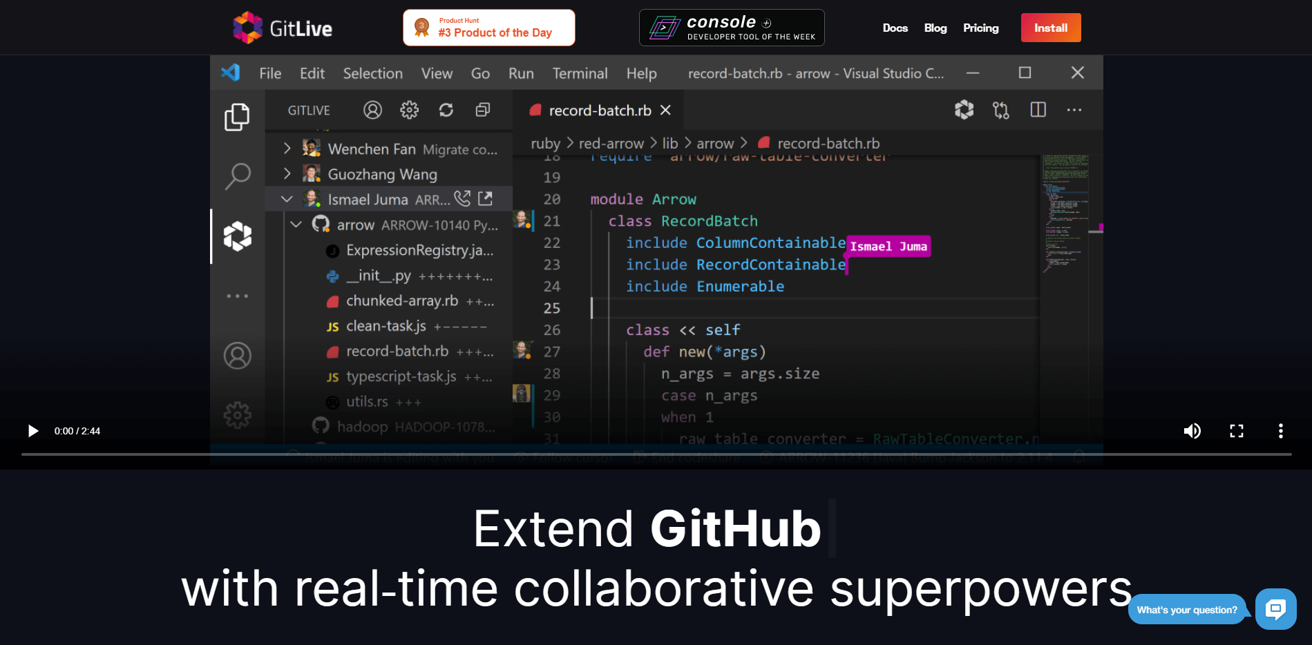GitLive code collaboration tool screenshot