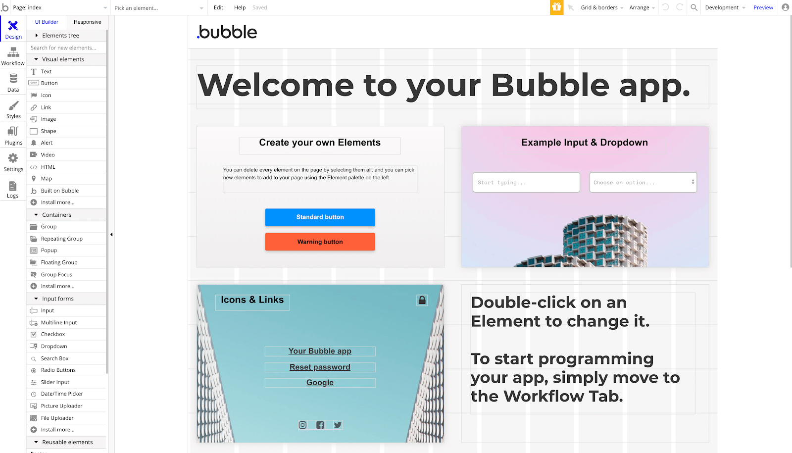 Bubble frontend development tool image