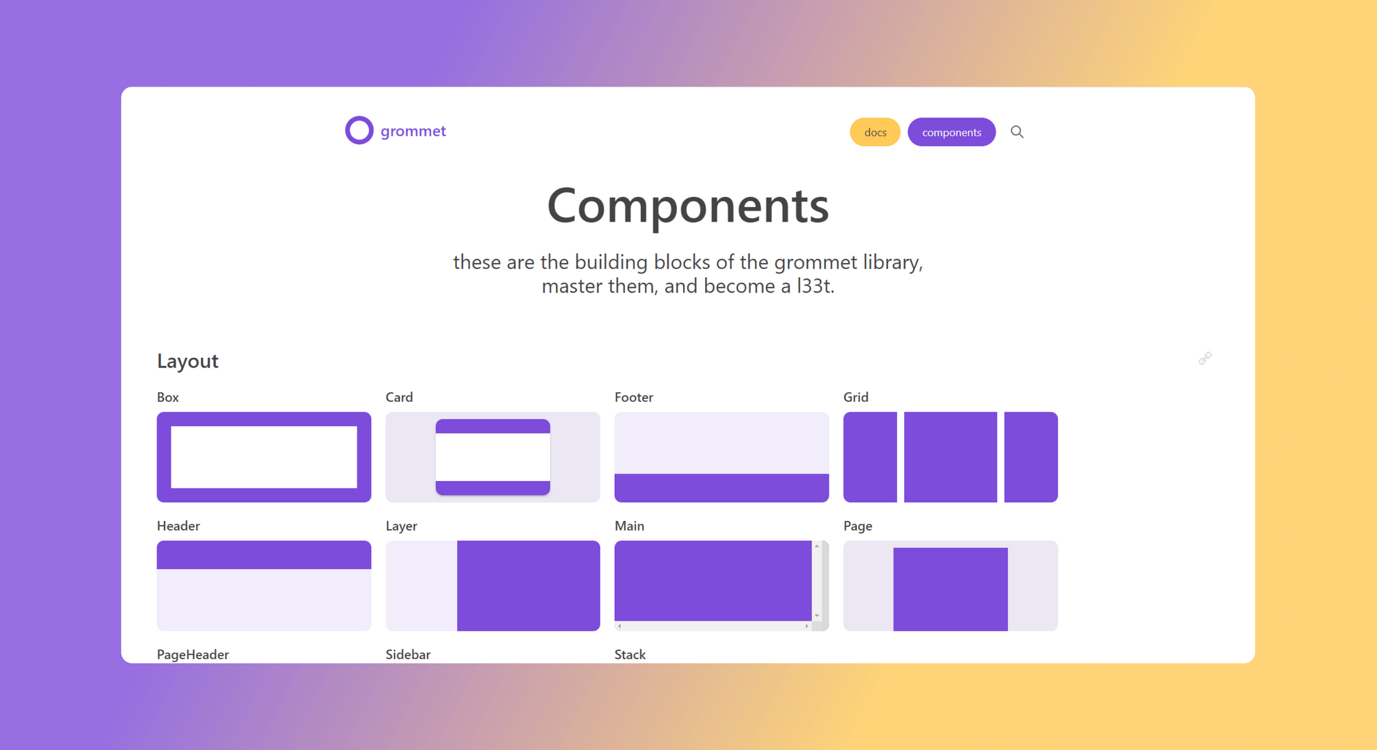 Grommet react library image