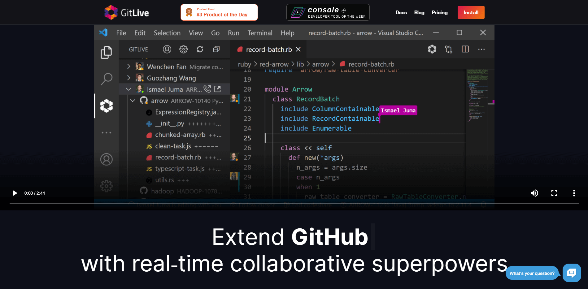 Code collaboration software