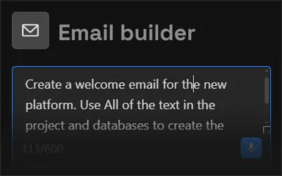 Growth platform email builder