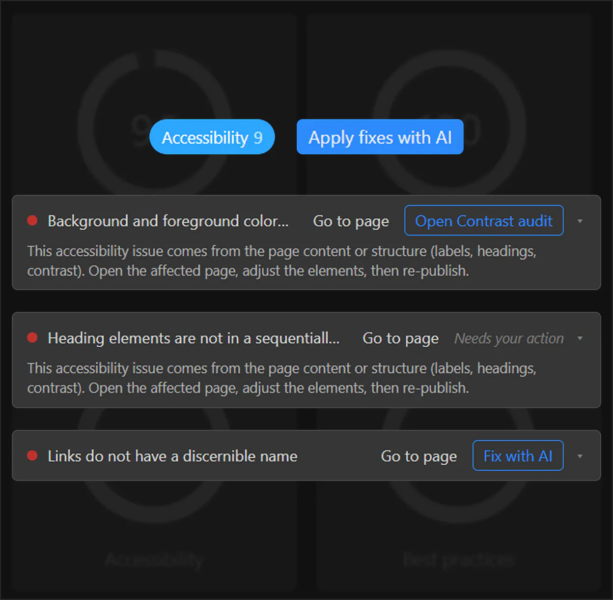 Growth platform accesibility audit