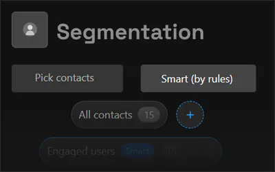 Growth platform contacts segmentation
