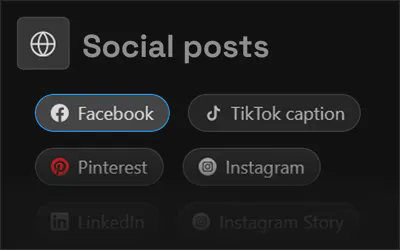 Growth platform social posts generator