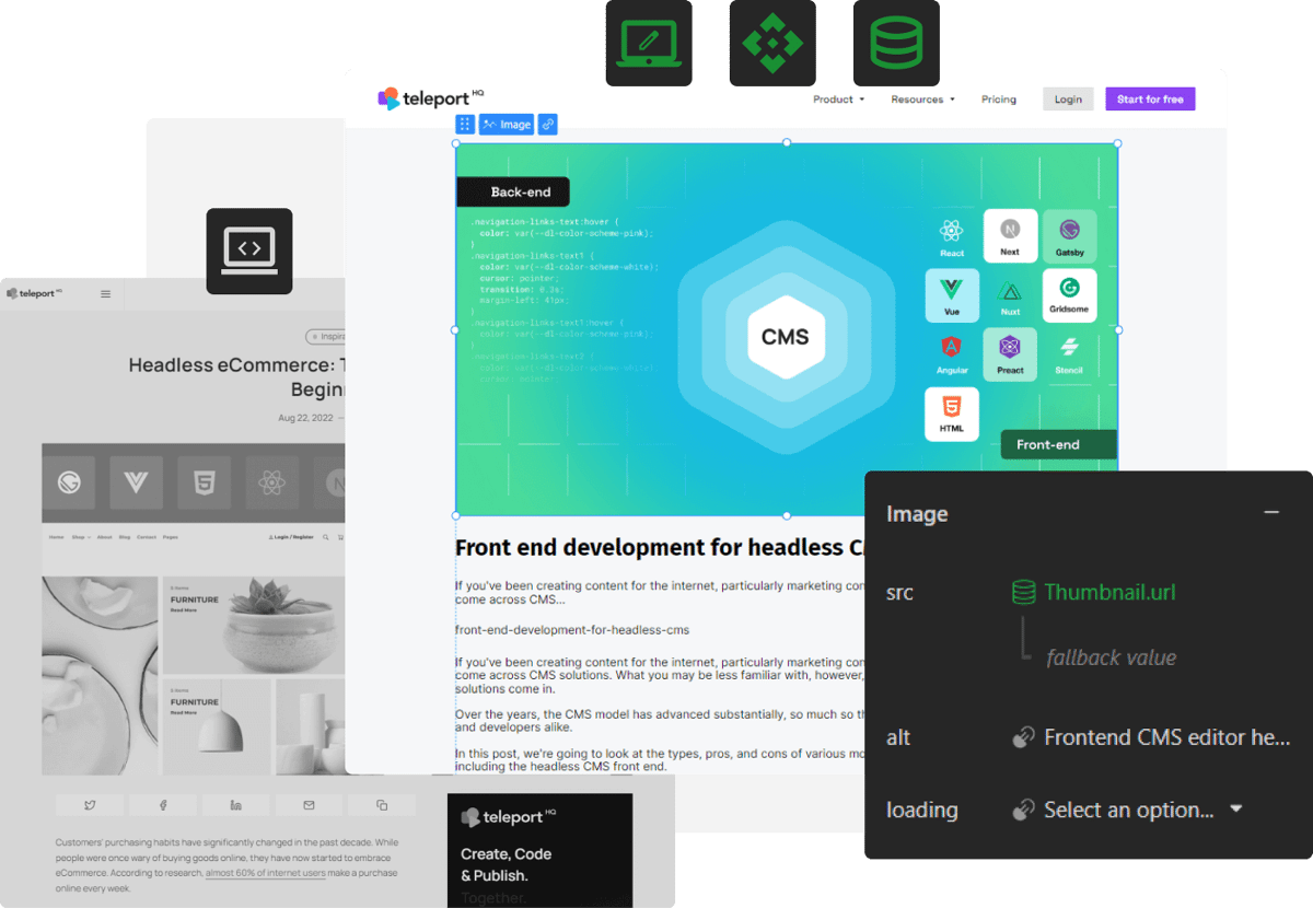Image about our use case with Headless CMS