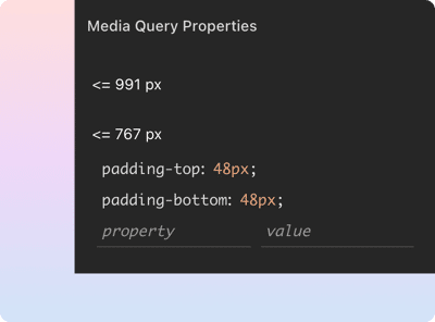 media queries CSS classes