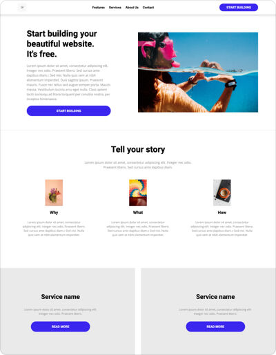 landing page template